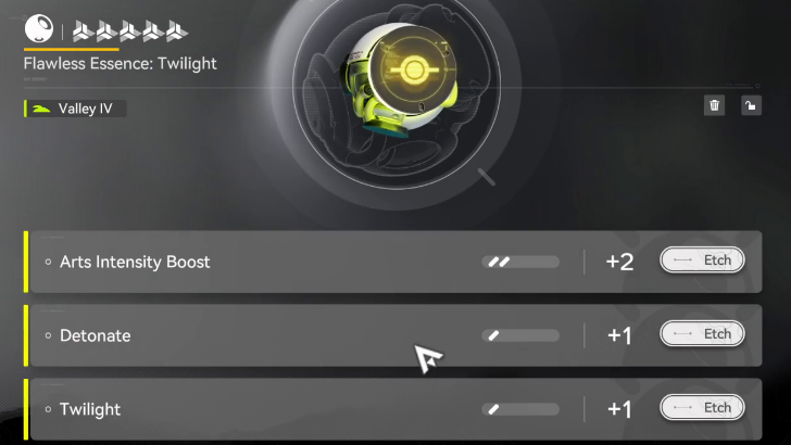 Choose Which Stat to Etch and Improve