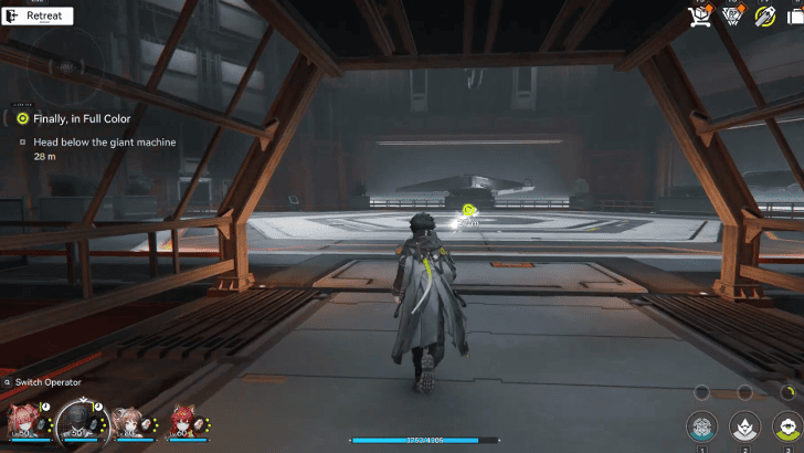 Head Below the Giant Machine