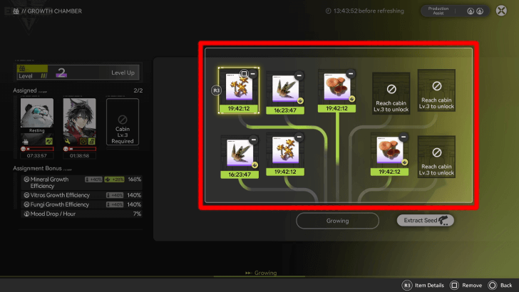 Place Seeds into Growth Slots