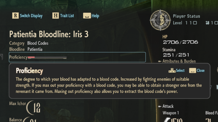 Code Vein 2 - Blood Code Proficiency