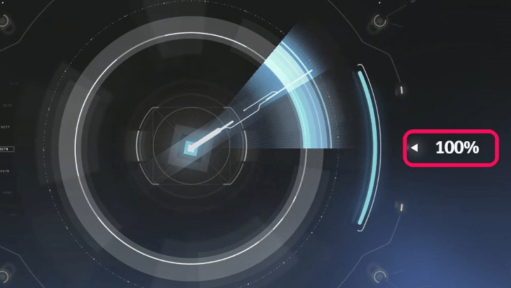 Reach 100% to Decipher the Message