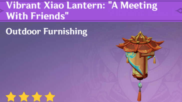 Genshin Impact - How to Get Vibrant Xiao Lantern: A Meeting With Friends Furnishing