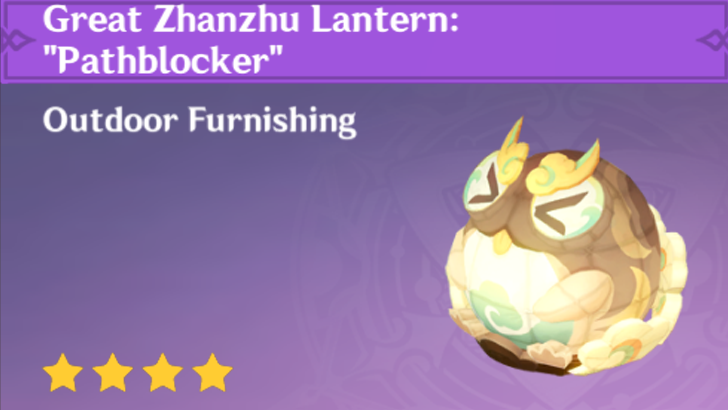 Genshin Impact - How to Get Great Zhanzhu Lantern: Pathblocker Furnishing