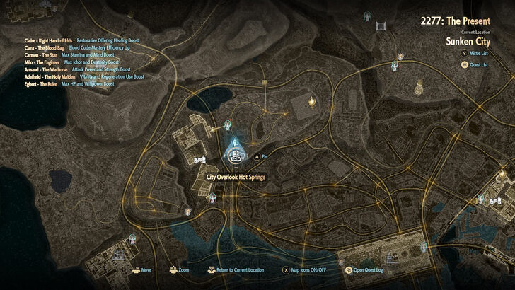 City Overlook Hot Springs Map