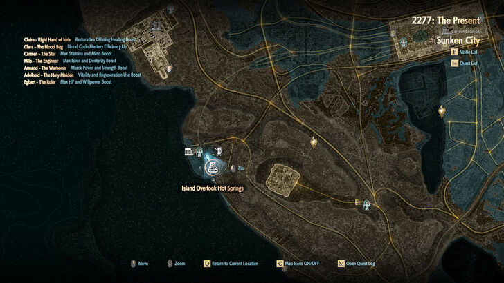 Island Overlook Hot Springs Map