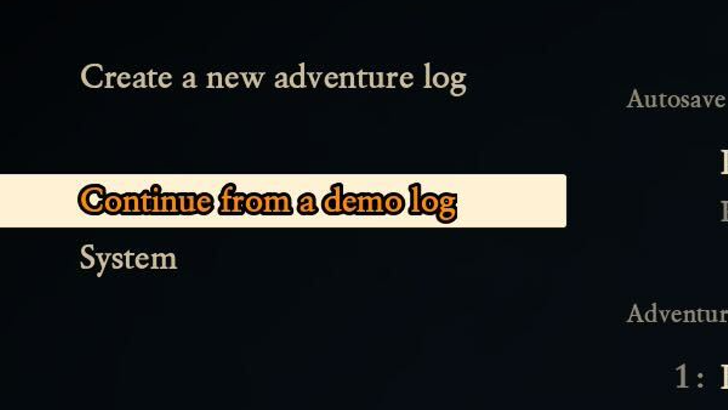 Continue From a Demo Log