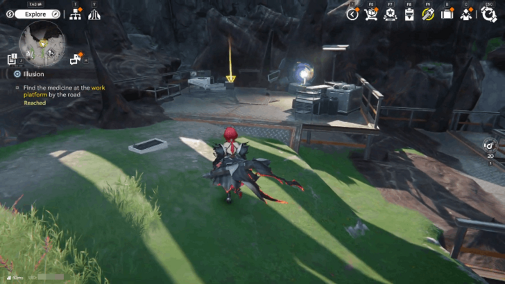 Find the Medicine at the Work Platform by the Road