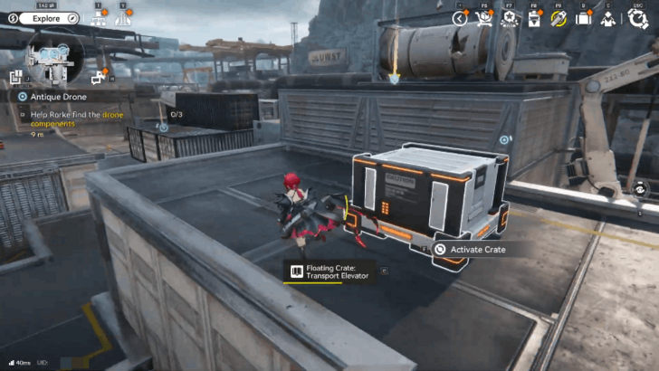 Use the Floating Crate to Reach the Ledge