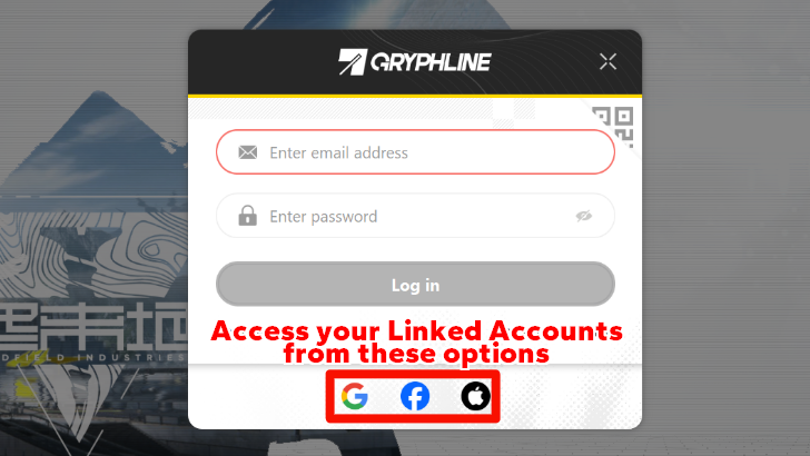 Login Screen Using Linked Accounts