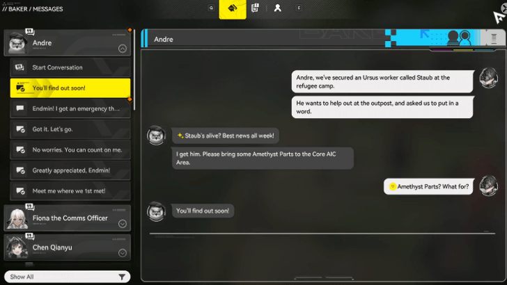 Send a Message to Andre