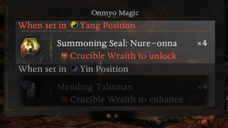 Unlocks Summoning Seal in Yang Position
