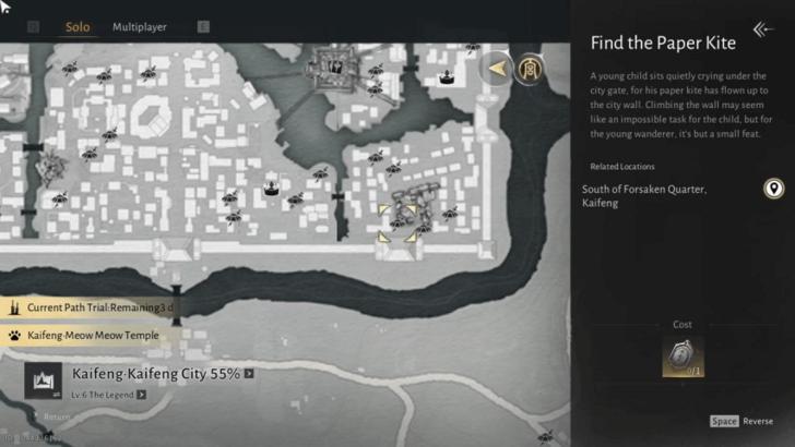 Find the Paper Kite Map Location