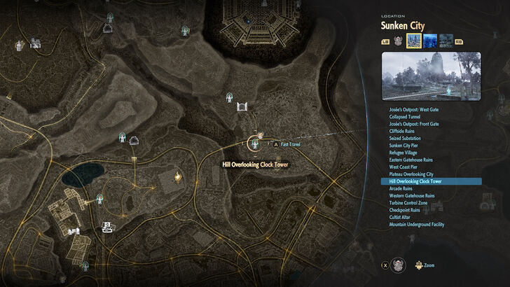 Hill Overlooking Clock Tower Map