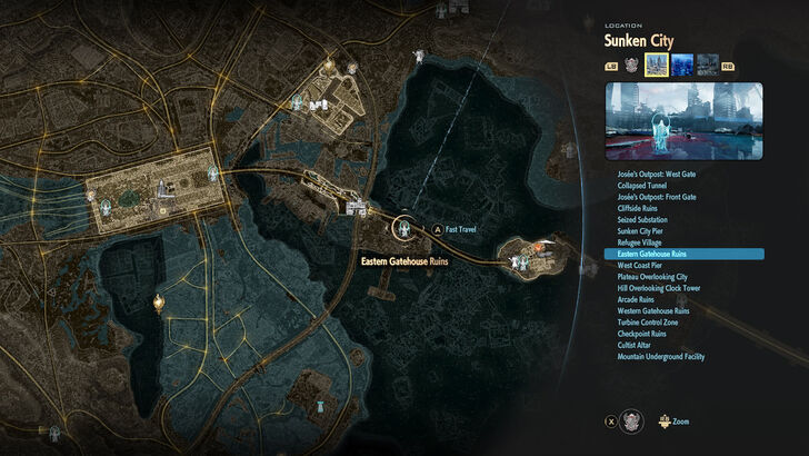 Eastern Gatehouse Ruins Map