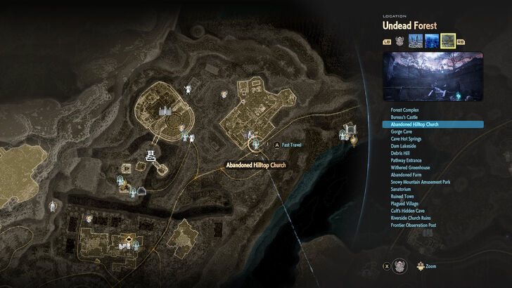 Abandoned Hilltop Church Map