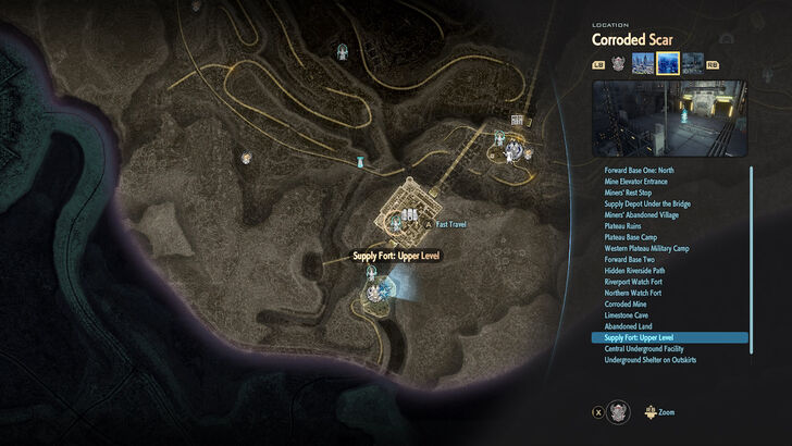 Supply Fort: Upper Level Map