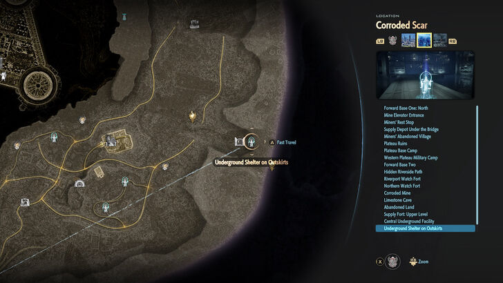 Underground Shelter on Outskirts Map