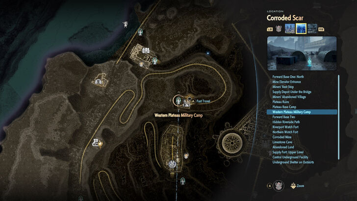 Western Plateau Military Camp Map