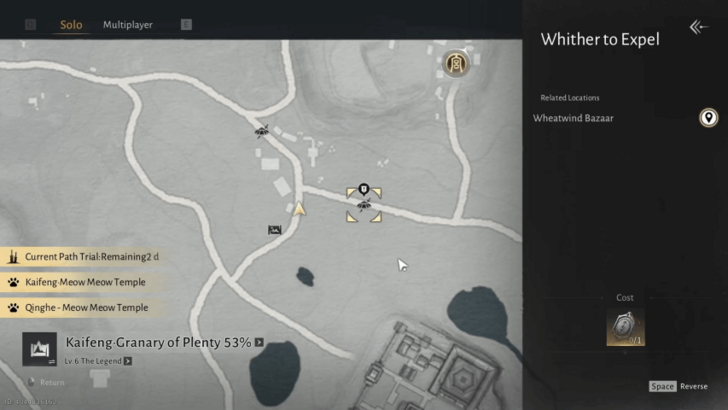 Whither to Expel Map Location