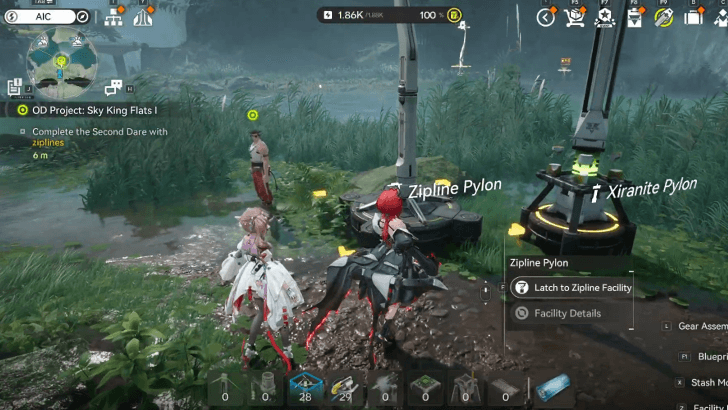 Place a Zipline and Pylon by the Starting Point