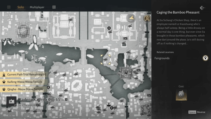 Caging the Bamboo Pheasant Map Location