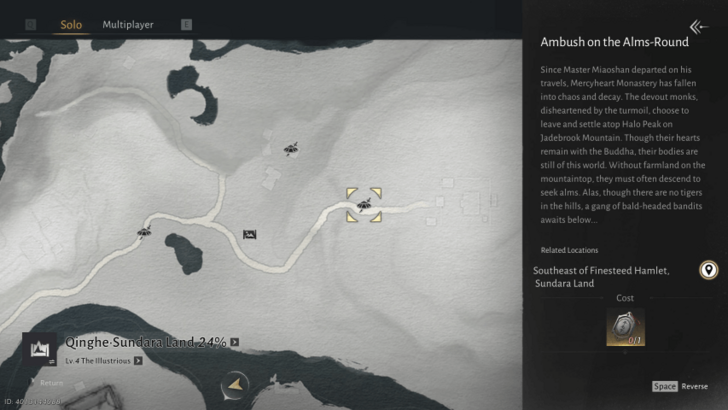 Ambush on the Alms-Round Map Location