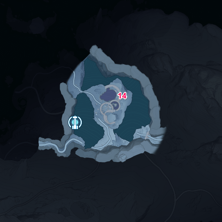 Ginnungamere Flat Map Moss Amber