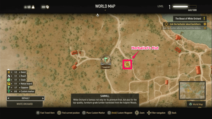 Herbalist Hut Location