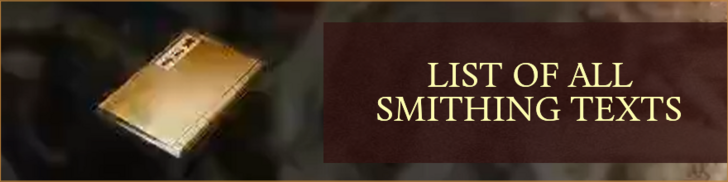 List of all Smithing Texts