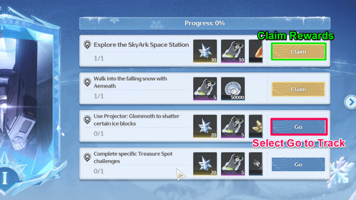 Select Go for Guidance