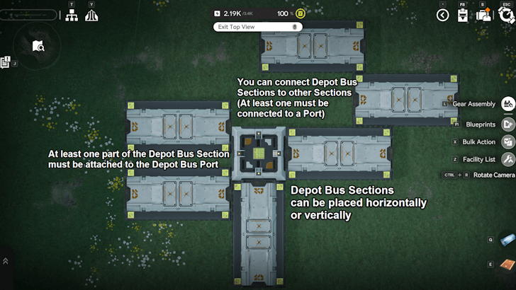 Attach Depot Bus Sections
