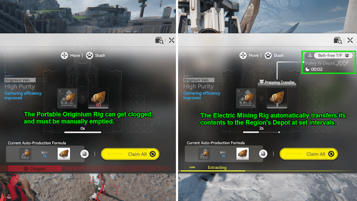 Electric Rigs Automatically Transfer Items