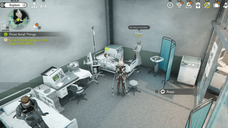 Go to the Medical Bay to Find Ropp the Scientist