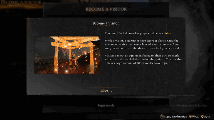 Become a Visitor Menu