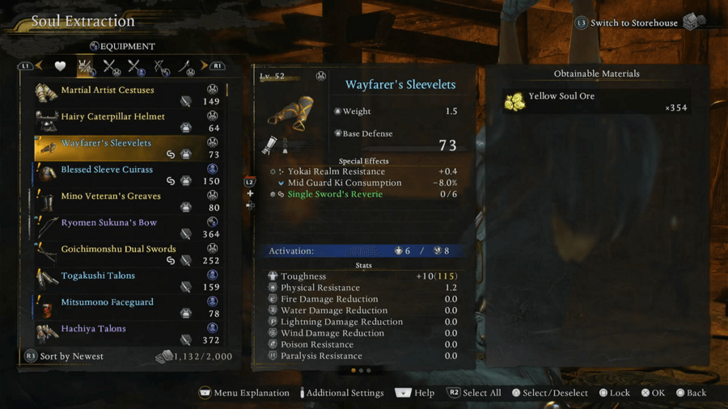 Soul Extraction Menu