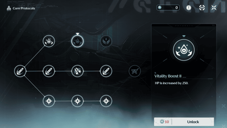 H.E.R.M.E.S. Core Protocol Screen