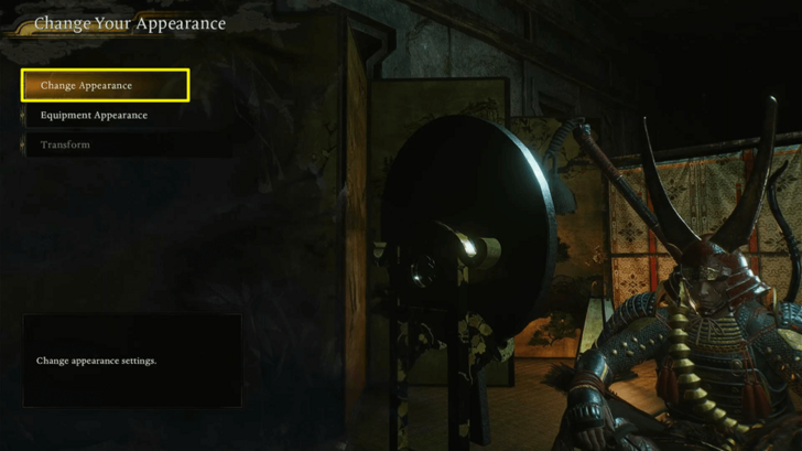 Change Appearance Option