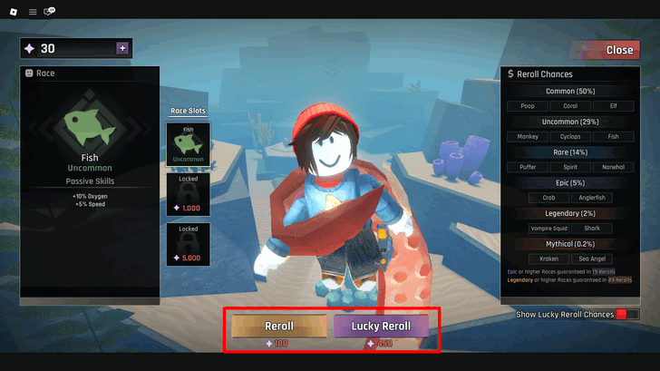 Roblox Abyss Reroll Race