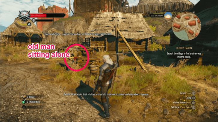 Old Man Sitting Alone