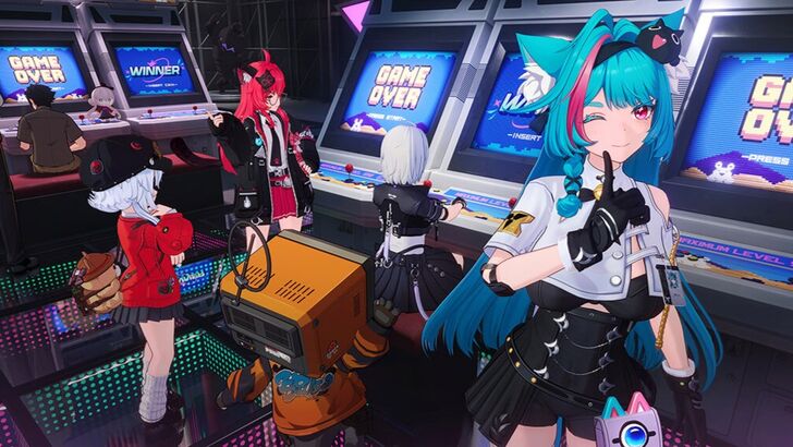 NTE Mint and Other Characters In The Arcade