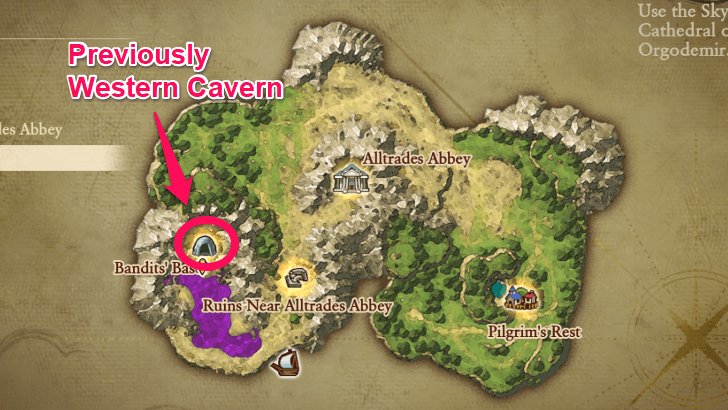 Western Cave Map Location