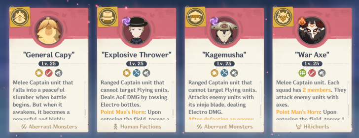 Genshin - Captain Lineup