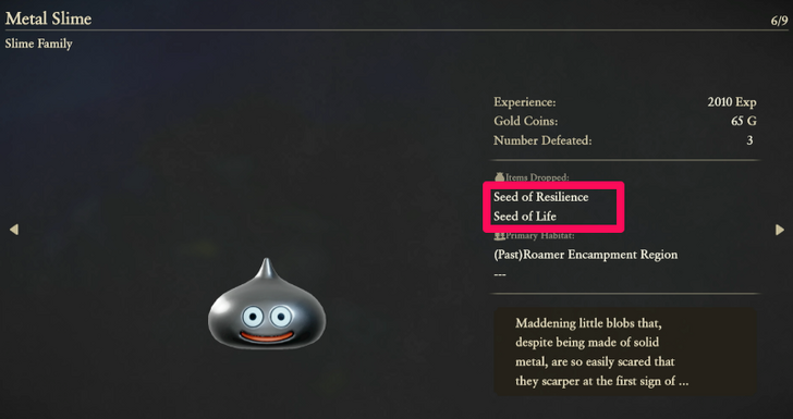 Metal Slime Seed Drops