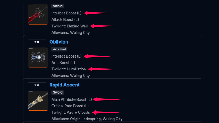 View All Matching Weapons