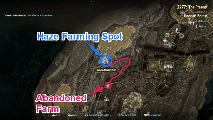 Mid Game Haze Farming Location