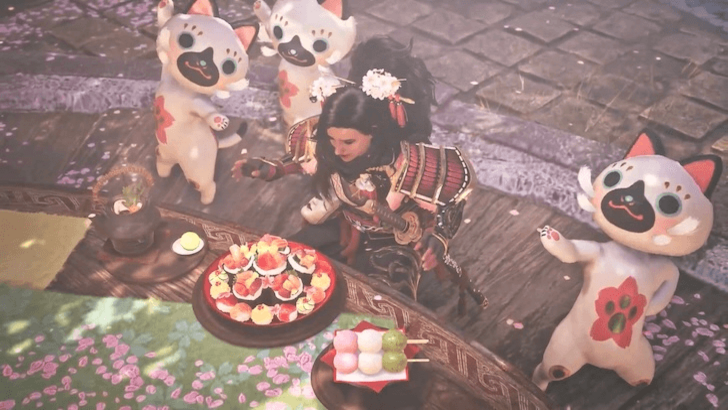 Hunter seated at a table with food during a seasonal Festival of Accord event.