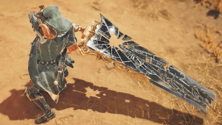 Hunter wielding the Shatterseal great sword