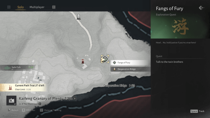 Fangs of Fury Map Location