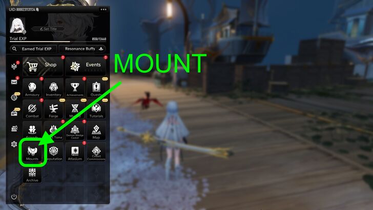 MOUNT how to equip