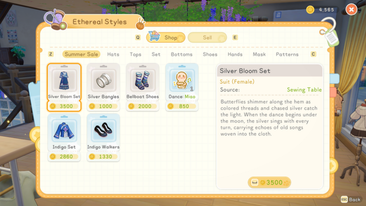 Lunelle Clothing Shop Interface